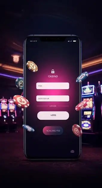 Een grafische weergave van het beveiligde inlogscherm van NV Casino met focus op twee-factor authenticatie en het wachtwoordveld